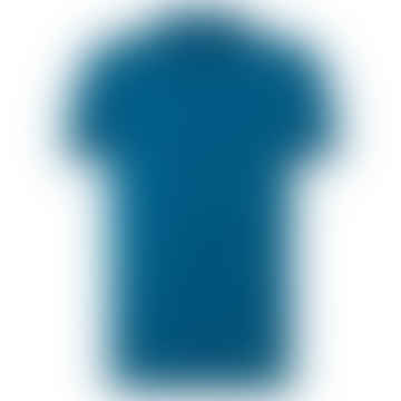 Textured Collar Polo Shirt - Teal Blue