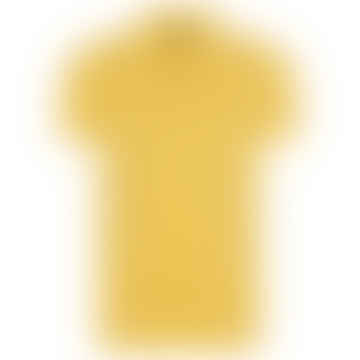 Poloshirt mit strukturiertem Kragen - Gelb