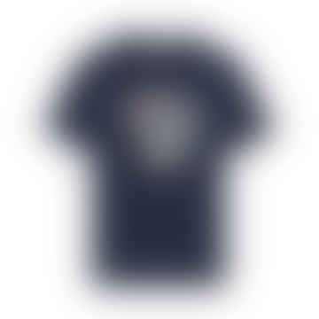 T-Shirt mit Mod-Helmaufdruck - Marineblau