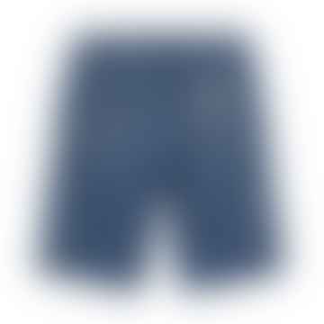 Pantalones cortos Ruck con una sola rodilla azul lavado medio