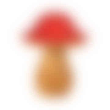 | Wooden Toadstool Decoration | Red And White