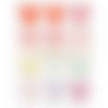 Autocollants de paillettes de cœur pastel (x 10 feuilles)