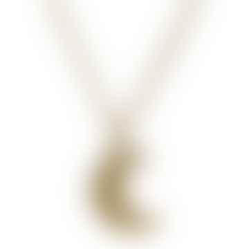 Goldene Monddesign -Halskette