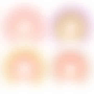 Pastellblumenpapier Decken (x 4)