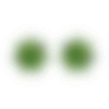 Star Stud Earrings - Green Sparkle