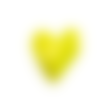 Heart Spilla - fluorescent yellow