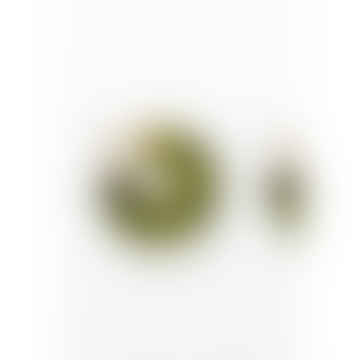 Orecchini a cerchio in resina bianca in oliva