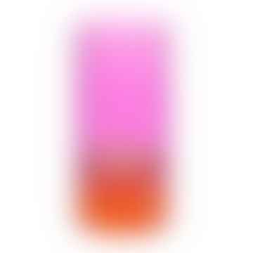 Glas Teelicht Laterne Lys Design Pink & Orange Farben