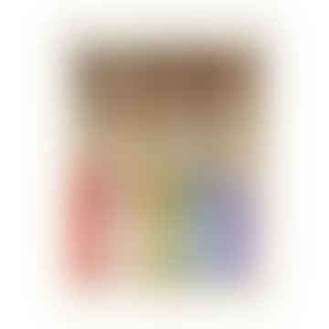Candele da tavolo arcobaleno contorte (x 8)