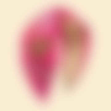 Diadema bordada de satén en polvo rosa