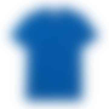 T-shirt classique à plumes pour hommes bleu électrique