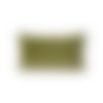 Cojín terciopelo rayas verde/camuflaje 30x50