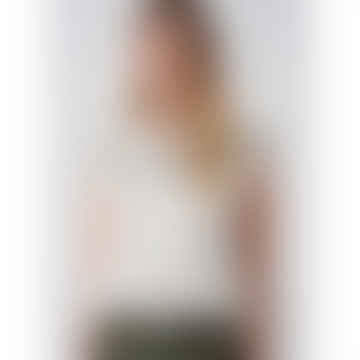 Short Sleeve Phoebe Blouse In White Denim