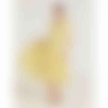 Nola Hemp Yan Dye Check Trapeze Dress - Yellow