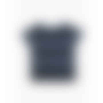 Camiseta de soplado Bleu/Negro