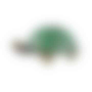 Lámpara de mesa de tortuga de Tiffany verde