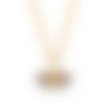 Smoky Quartz Pendant Belcher Necklace