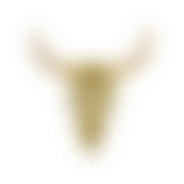 Tribal Bison Wall Head - Gold
