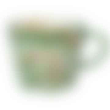 Wild Daisy Stoneware Mug in Green