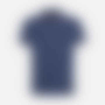 Blue Organic Cotton Pique Polo Shirt