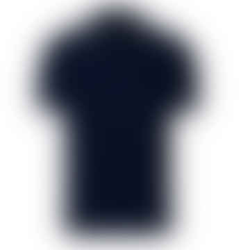 Camisa de punto de manga corta azul marino