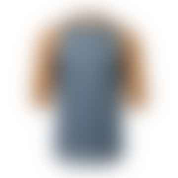 Camiseta MTB puro 3/4 uomo calcita azul/aragonita marrón
