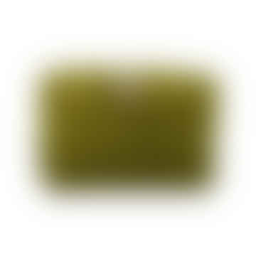 Chartreuse Kontrastverkleidung Velvet -Waschbeutel