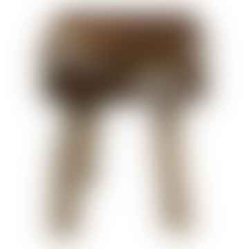 Stool Cow Brown/White Square 45cm 
