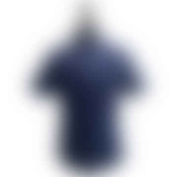 Dark Blue Short Sleeve Slimline Jersey Shirt 