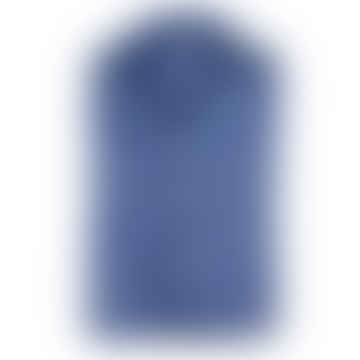 - Mid Blue Slimline Long Sleeve Linen Shirt 7742217970160