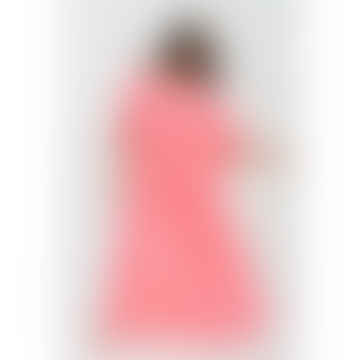 Mesh Sleeve Maxi Dress - Hot Pink