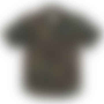 Short Sleeve Washed Feather Cloth Shirt - Sailfish / Dark Olive