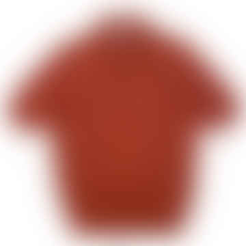 Polo en tricot en coton en crêpe supplémentaire en rouge Cayenne