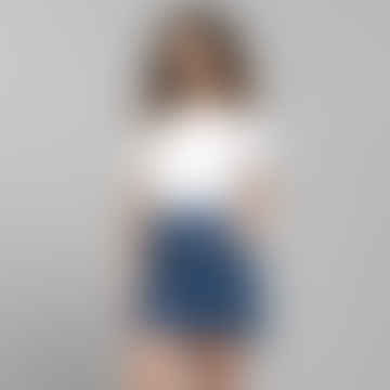 20859 Skirt Majorna Work Stripe Blue oscuro