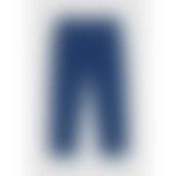 Pantalon Dover - Popeline Coton Bio - Relaxed - Bleu Indigo