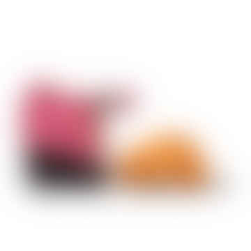 Jackie Echinacea | Sandalias de cuero de mandarina y rosa