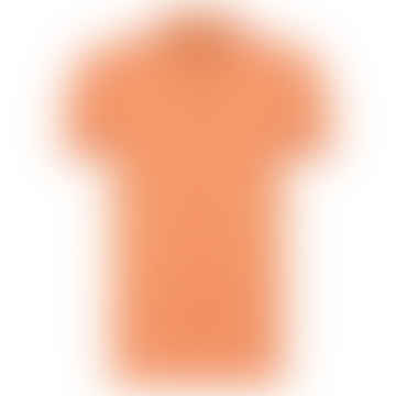 Textured Collar Polo Shirt - Orange