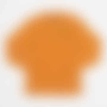 Langarm-Etch-Kunst-T-Shirt in Orange