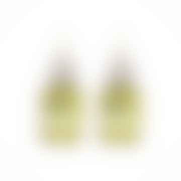 Earring de gemas gemelas en citrine amarillo y transparente