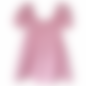 Gaia Mini -Kleid in rosa Leinennadelstreifen von