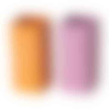 Farbe Pop Würfel Vase: Orange & Purple