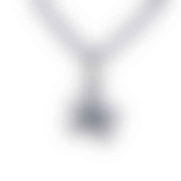 Seestern-Halskette aus oxidiertem 925er Silber