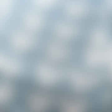 Grand abat-jour suspendu en coton à fil de coeurs crème et bleu pâle de 80 cm