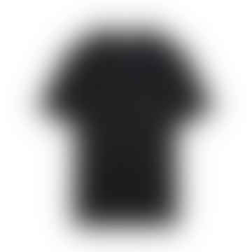 Camiseta de cuello de la tripulación de negro azabache