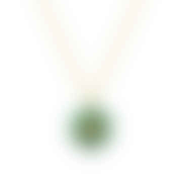 Green Pearl Daisy Necklace