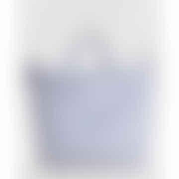Borsa di anatra con zip orizzontale - Gingham blu pixel