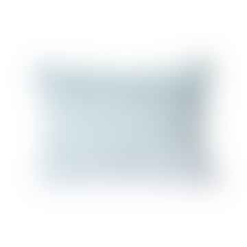 Grafisches bestickter Eisblau -Kissen 35x50