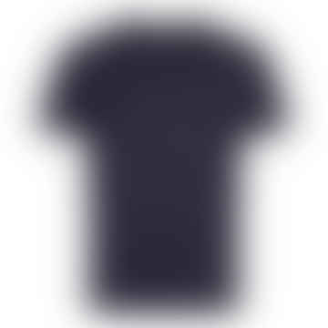  Navy Ribbed Neck T shirt 