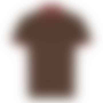 Khaki Classic Stripe Collar Polo Shirt