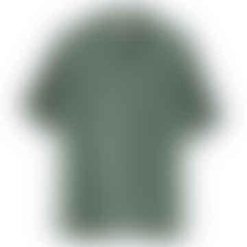 Linen Camp Collar Shirt Dry Green